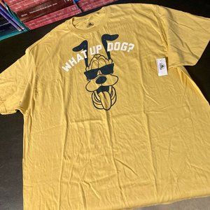 DISNEY *PARK EXCLUSIVE* Pluto "What Up Dog" Tee, Mens XXL - NWT!